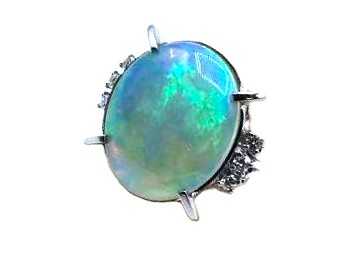 宝石買取 Pt900 オパール ダイヤモンド リング